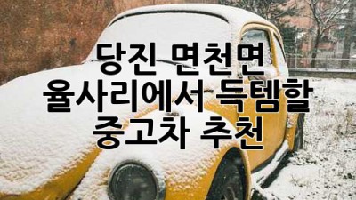당진 면천면 율사리에서 득템할 중고차 추천! 🚗💨